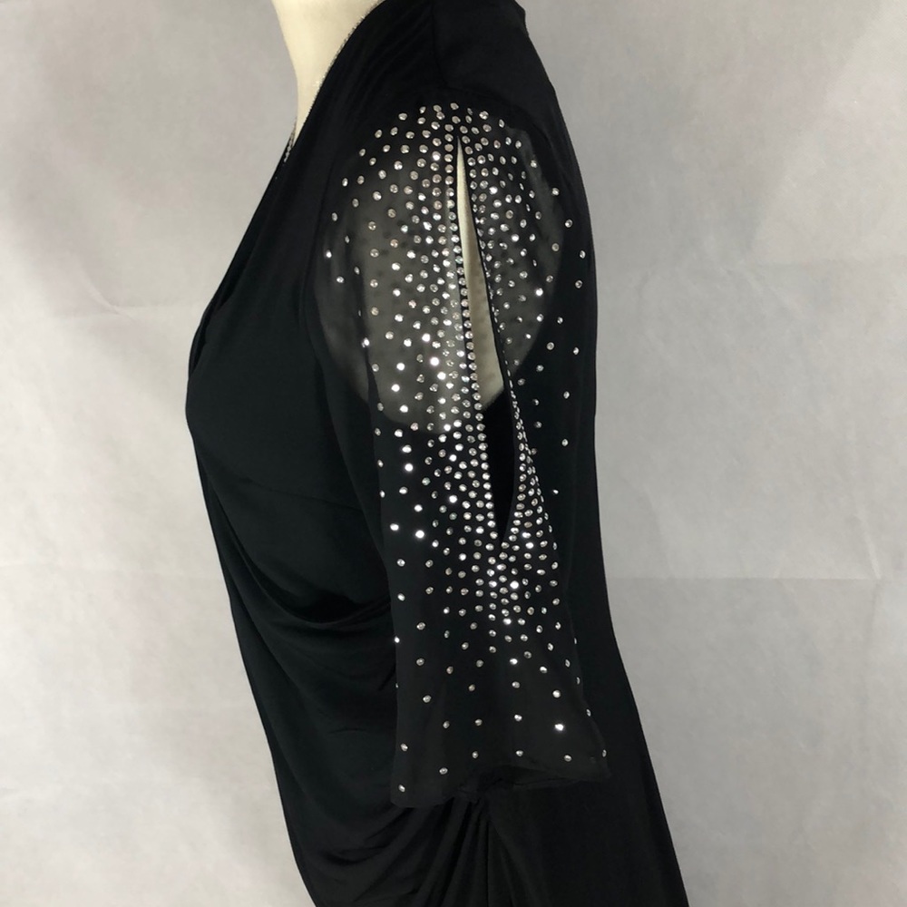 NWT = GLAMOUR Nights, Size 10 , Midi Black Dress ,